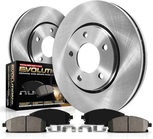 PowerStop Front Brake Kit OE Disc Rotors & Ceramic Brake Pads Replacement, KOE3032